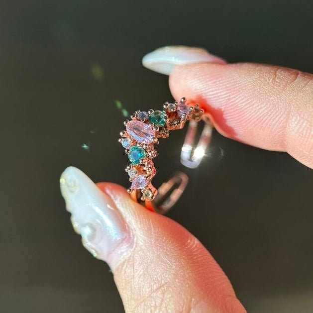 Rose Gold Tiara Ring - Hazel - Gold - Plated - Abbott Atelier