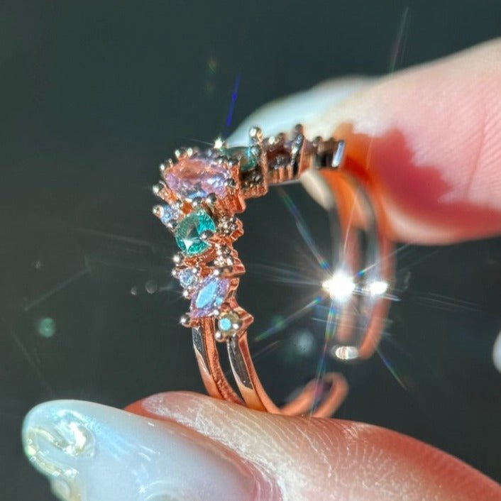 Rose Gold Tiara Ring - Hazel - Gold - Plated - Abbott Atelier