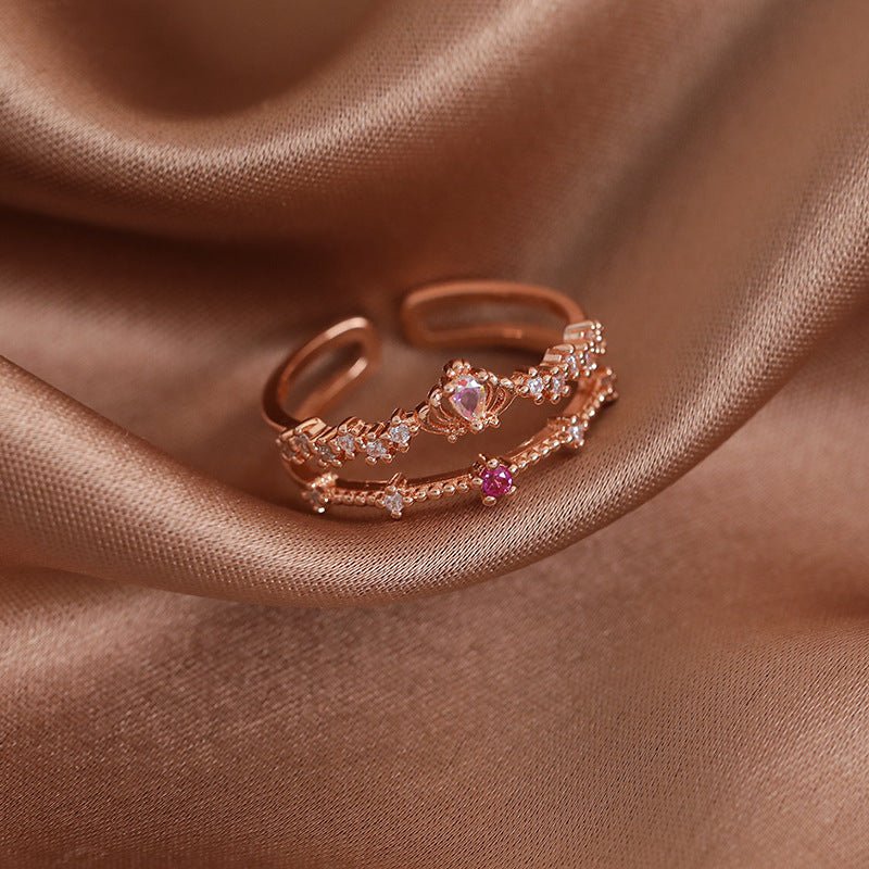 Rose Gold Tiara Ring - Valentina - Gold - Plated - Abbott Atelier