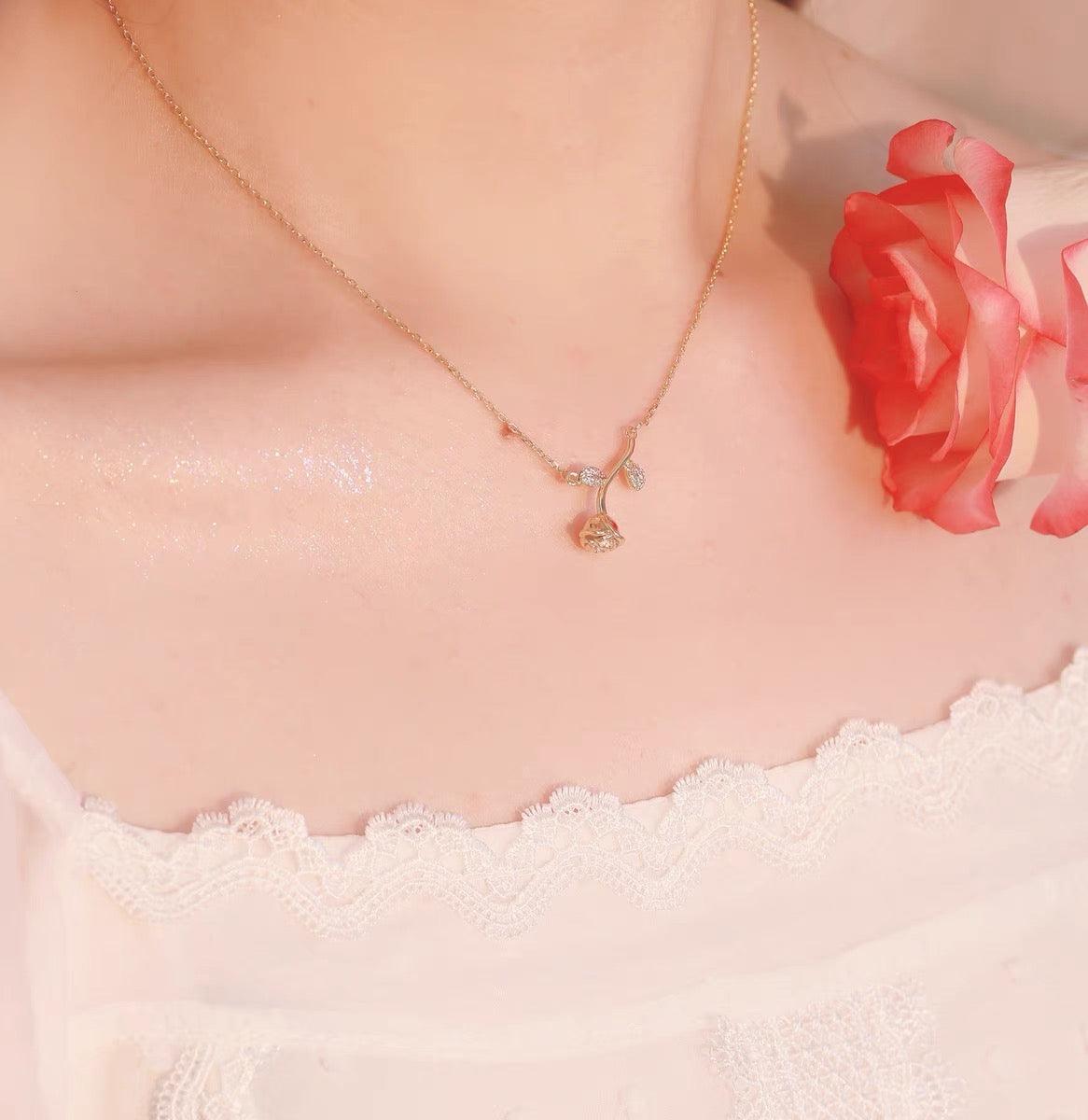 Rose Necklace - Gold - Plated - Abbott Atelier