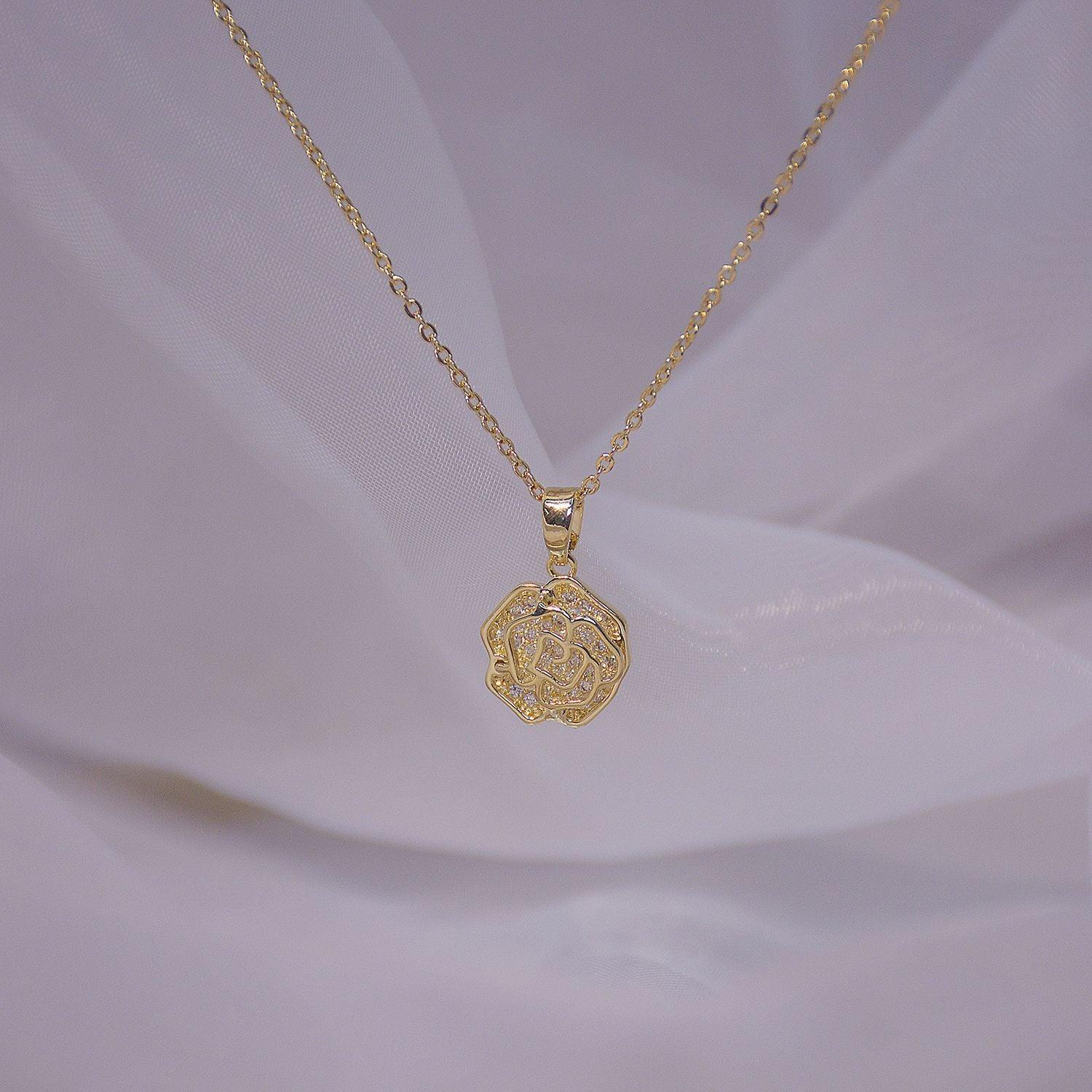 Rose Necklace - Gold - Plated - Abbott Atelier