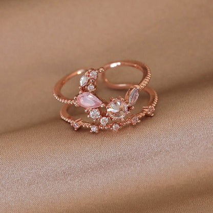 Rosy Moonrise Ring - Gold - Plated - Abbott Atelier