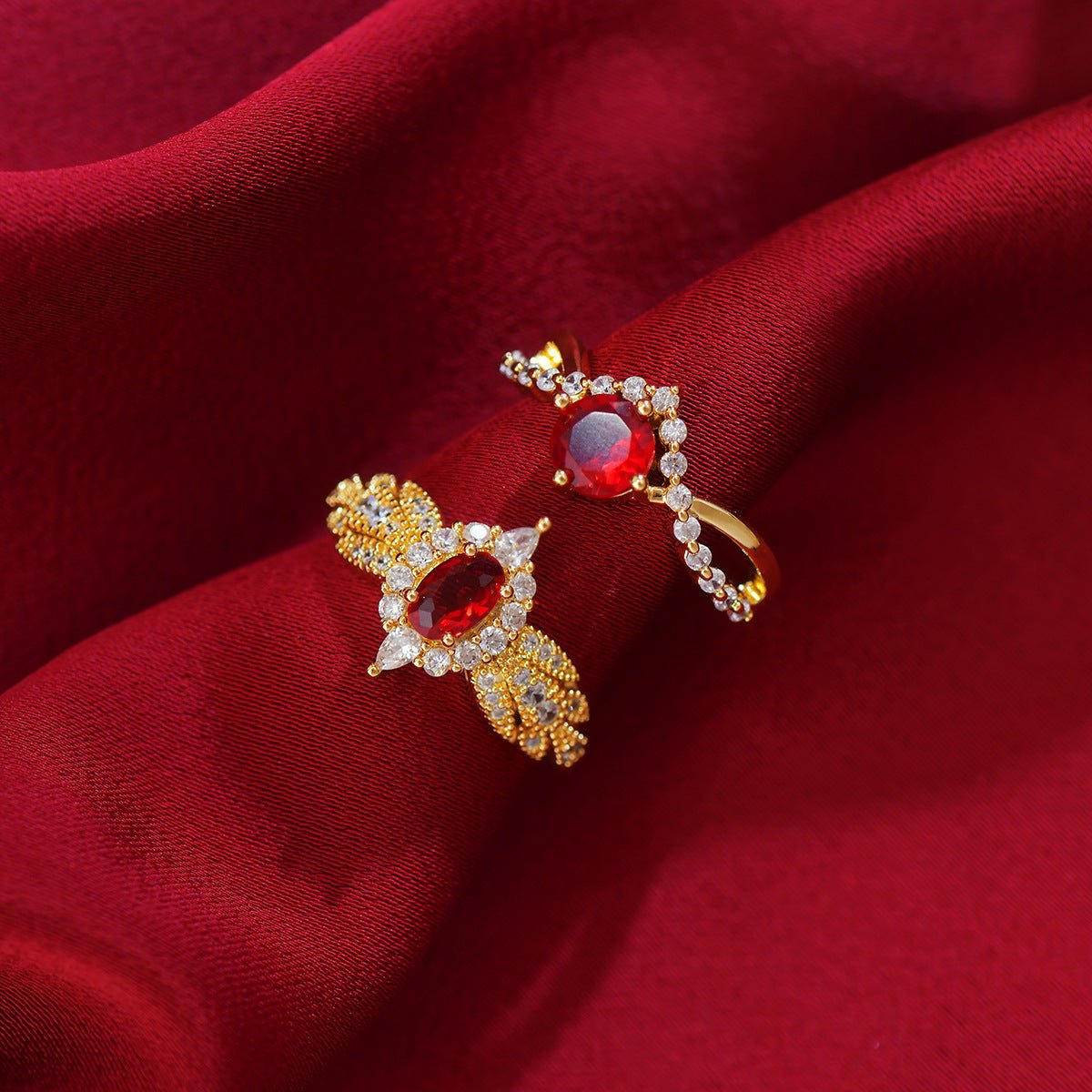 Ruby Allure Ring - Gold - Plated - Abbott Atelier