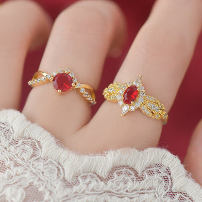 Ruby Allure Ring - Gold - Plated - Abbott Atelier