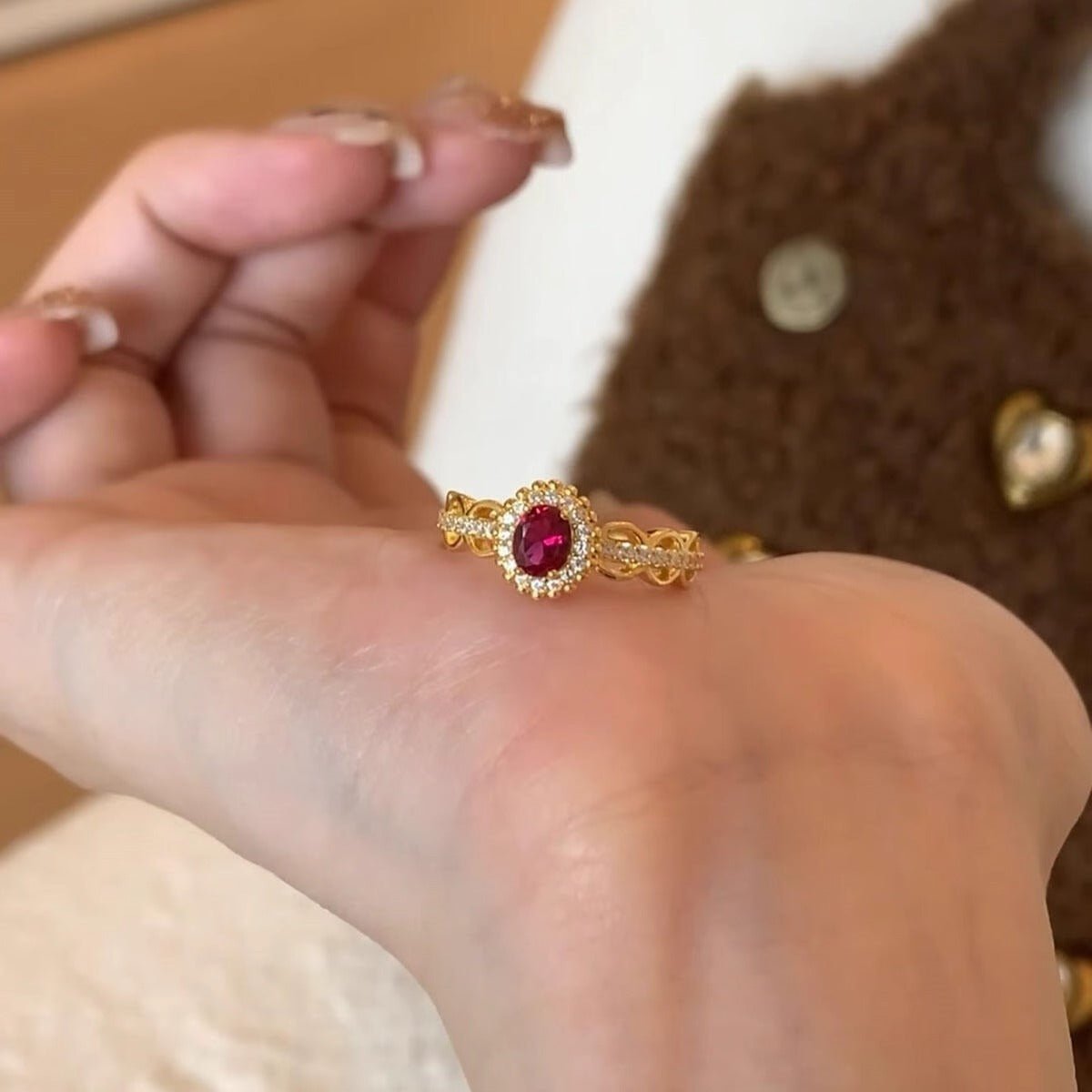 Ruby Heirloom Ring - Gold - Plated - Abbott Atelier