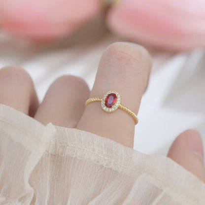 Ruby Ring - Martha - Gold - Plated - Abbott Atelier