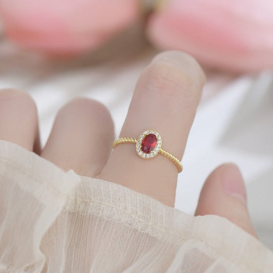 Ruby Ring - Martha - Gold - Plated - Abbott Atelier