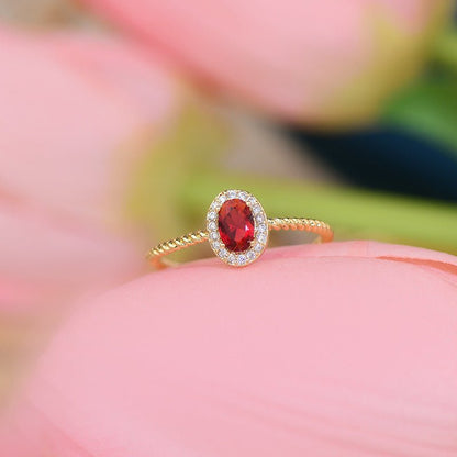 Ruby Ring - Martha - Gold - Plated - Abbott Atelier