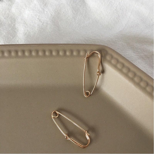 Safety Pin Earrings - Hypoallergenic - Abbott Atelier