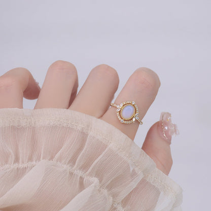 [Sample Sale] Baroque Moonstone Ring - Mary - Gold - Plated - Abbott Atelier