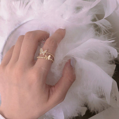 [Sample Sale] Butterfly Ring - Jessica (Gold/Silver) - Gold - Plated - Abbott Atelier