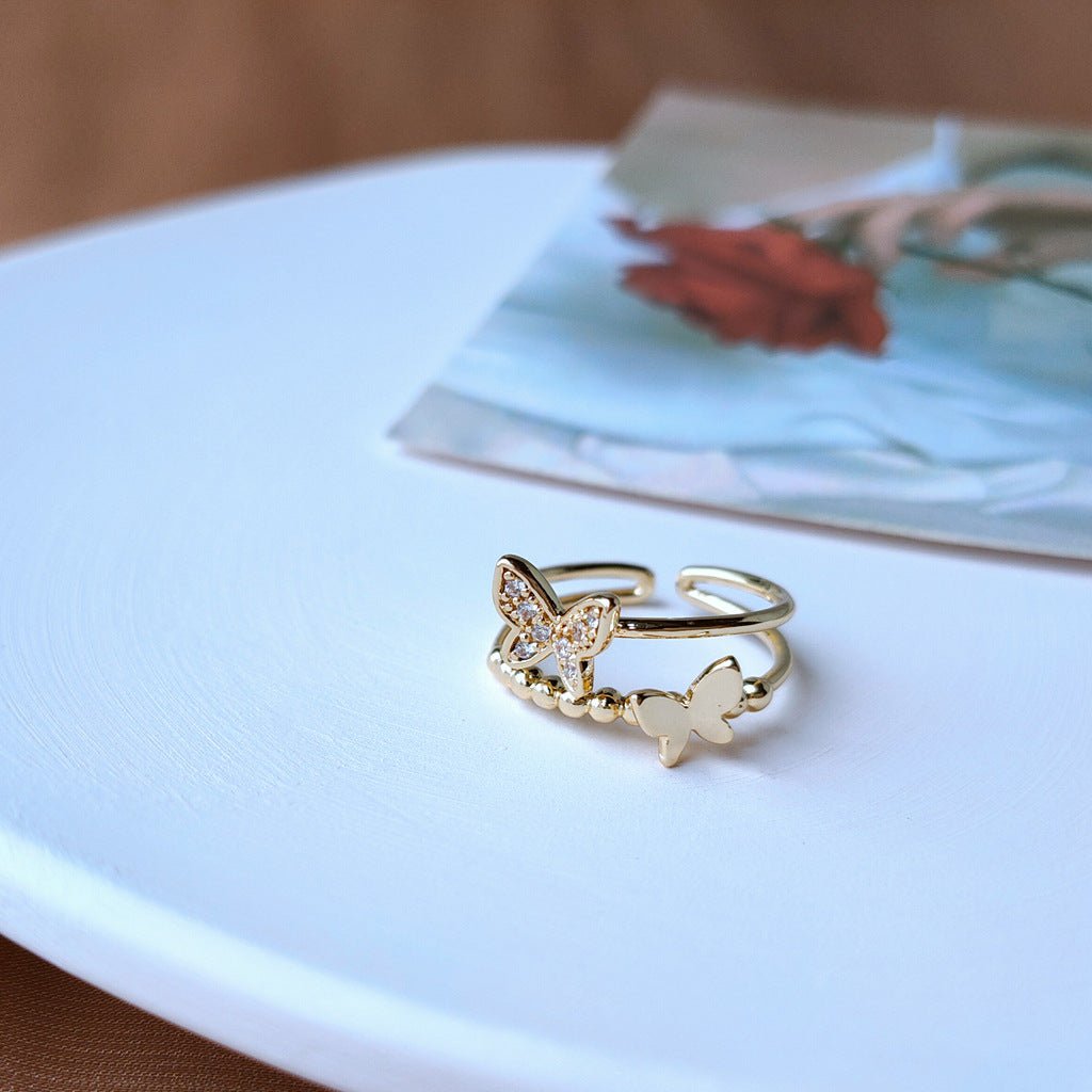 [Sample Sale] Butterfly Ring - Jessica (Gold/Silver) - Gold - Plated - Abbott Atelier