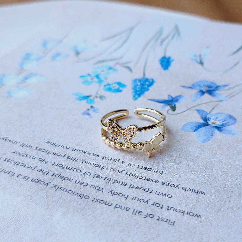 [Sample Sale] Butterfly Ring - Jessica (Gold/Silver) - Gold - Plated - Abbott Atelier