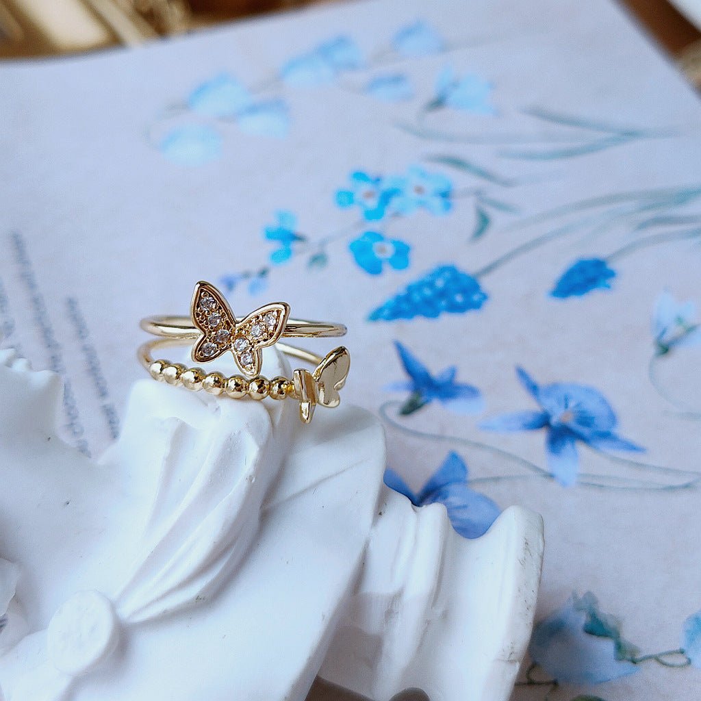 [Sample Sale] Butterfly Ring - Jessica (Gold/Silver) - Gold - Plated - Abbott Atelier