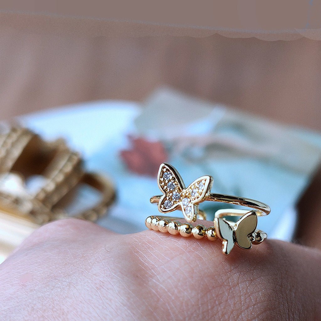 [Sample Sale] Butterfly Ring - Jessica (Gold/Silver) - Gold - Plated - Abbott Atelier