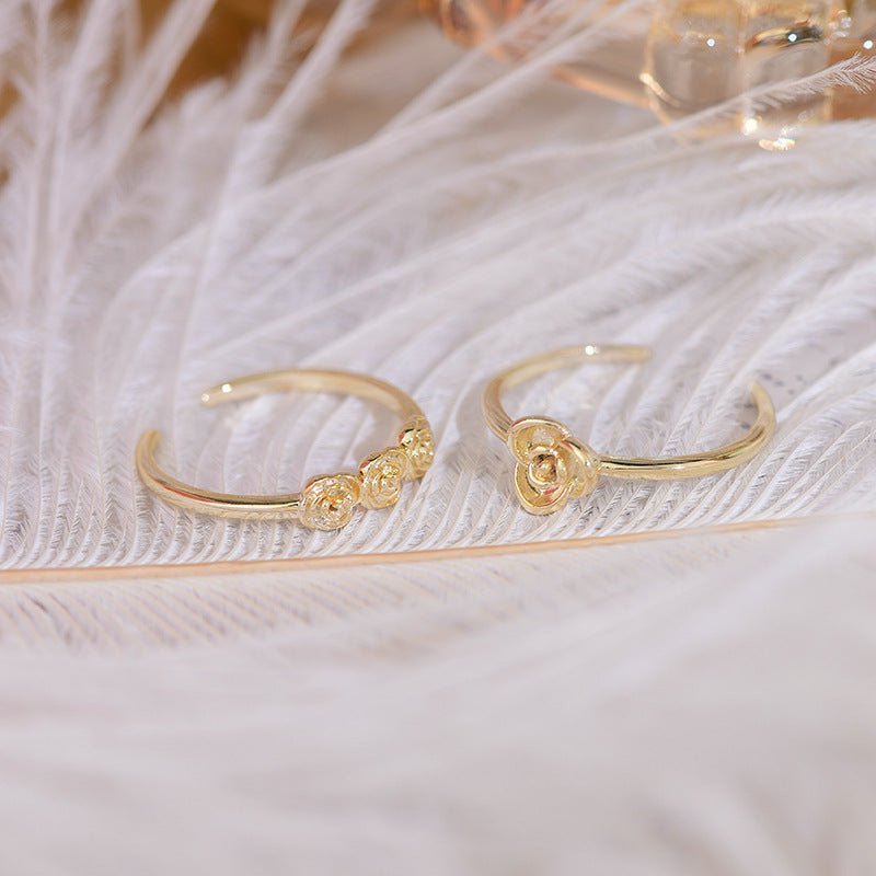 [Sample Sale] Rose Ring Set - Gold - Plated - Abbott Atelier