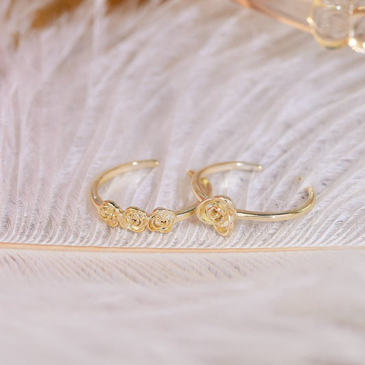 [Sample Sale] Rose Ring Set - Gold - Plated - Abbott Atelier