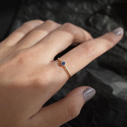 Sapphire Ring (3 Styles) (Solid Silver) - Hypoallergenic - Abbott Atelier