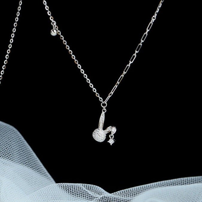 Silver Bunny Necklace (Solid Silver) - Hypoallergenic - Abbott Atelier