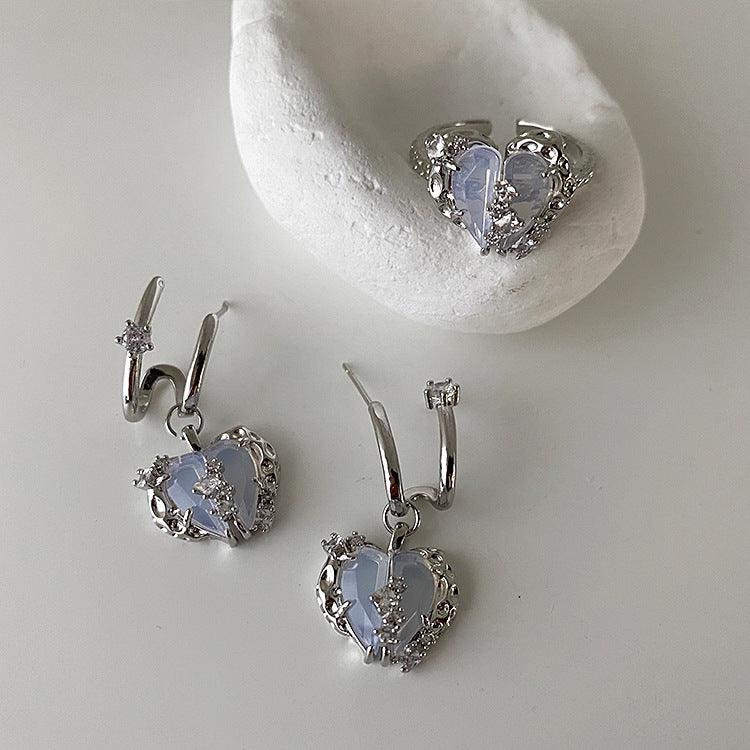 Silver Heart Collection (Earrings/Ring) - Hypoallergenic - Abbott Atelier