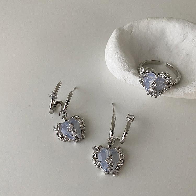 Silver Heart Collection (Earrings/Ring) - Hypoallergenic - Abbott Atelier