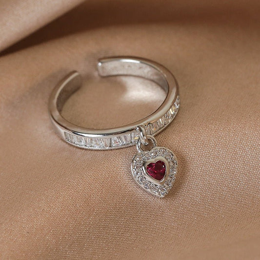 Silver Heart Tag Ring - Gold - Plated - Abbott Atelier