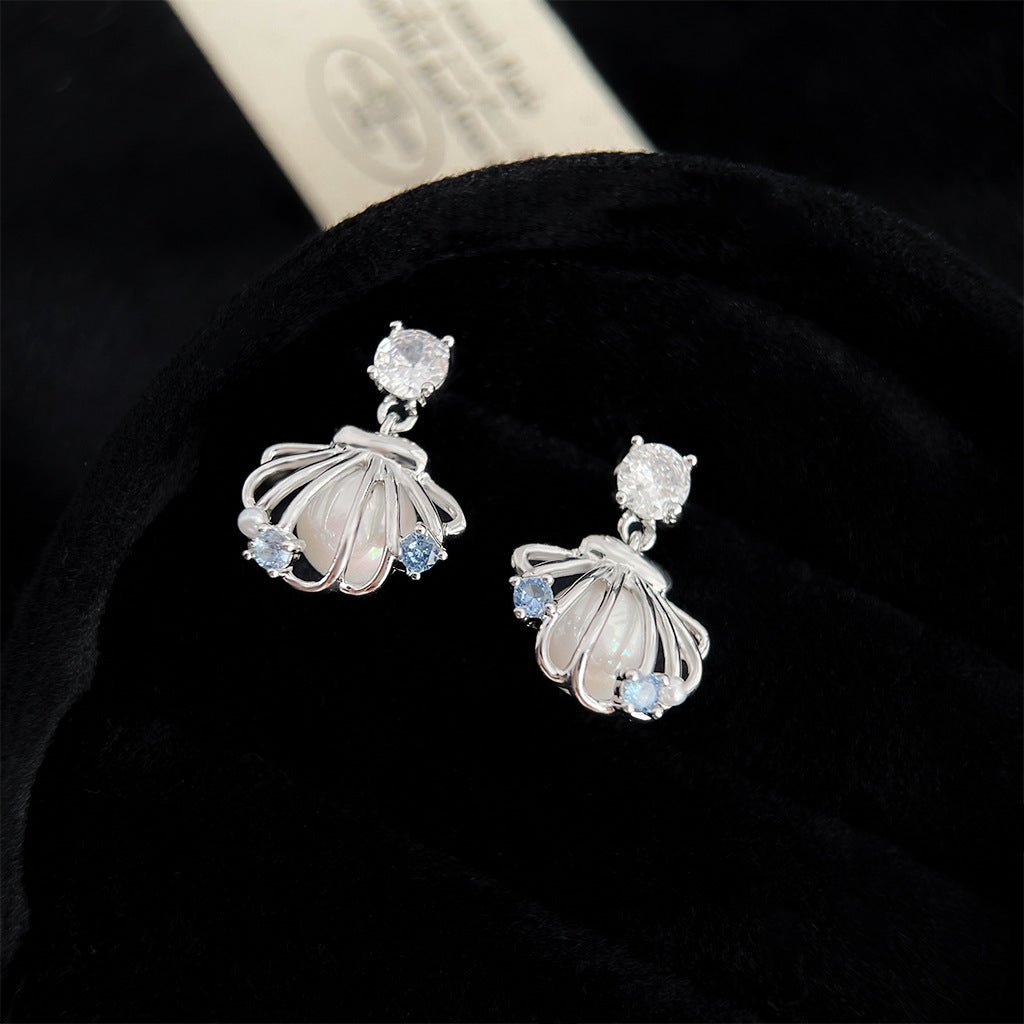 Silver Seashell Earrings - Hypoallergenic - Abbott Atelier