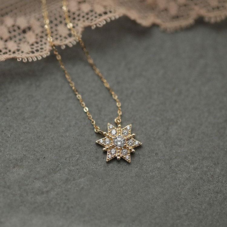 Snowflake Necklace (Solid Silver) - Hypoallergenic - Abbott Atelier