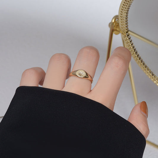 Star Signet Ring - Gold - Plated - Abbott Atelier