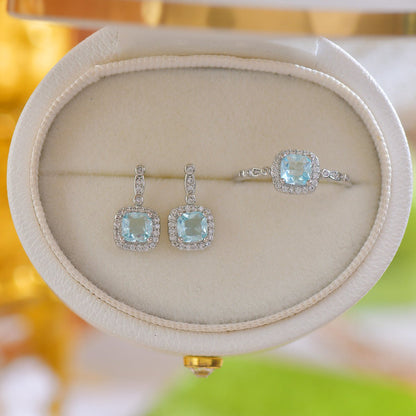 Stephanie Aquamarine Earrings - Hypoallergenic - Abbott Atelier