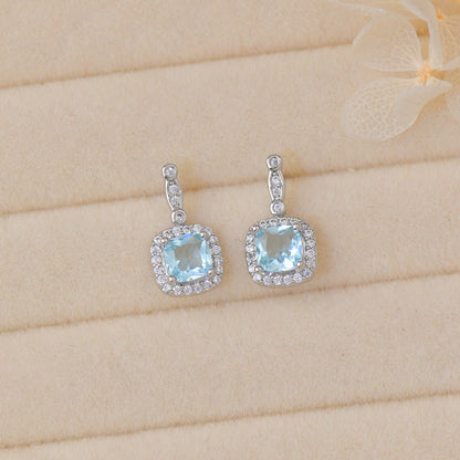 Stephanie Aquamarine Earrings - Hypoallergenic - Abbott Atelier