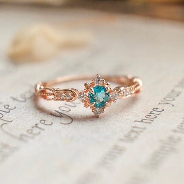 Teal Twilight Ring - Gold - Plated - Abbott Atelier