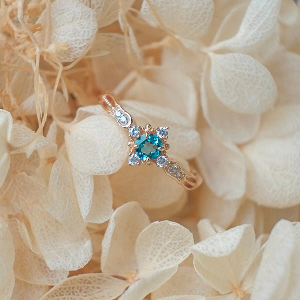 Teal Twilight Ring - Gold - Plated - Abbott Atelier