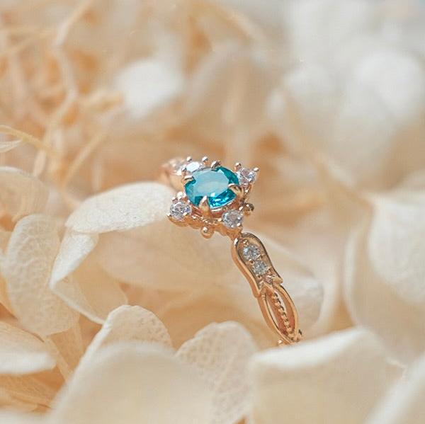 Teal Twilight Ring - Gold - Plated - Abbott Atelier