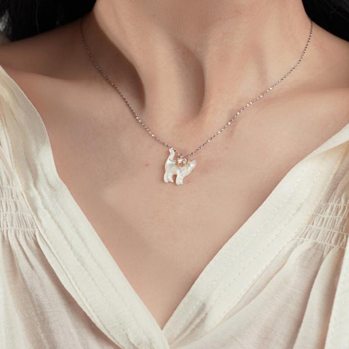 The Cat Necklace (Solid Silver) - Hypoallergenic - Abbott Atelier