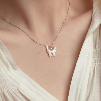 The Cat Necklace (Solid Silver) - Hypoallergenic - Abbott Atelier