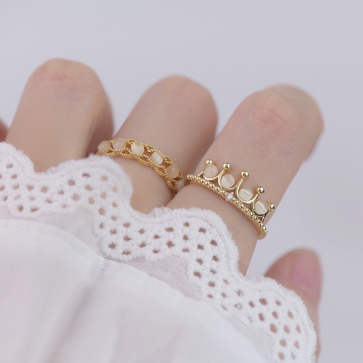 Tiara Ring Set - Gold - Plated - Abbott Atelier