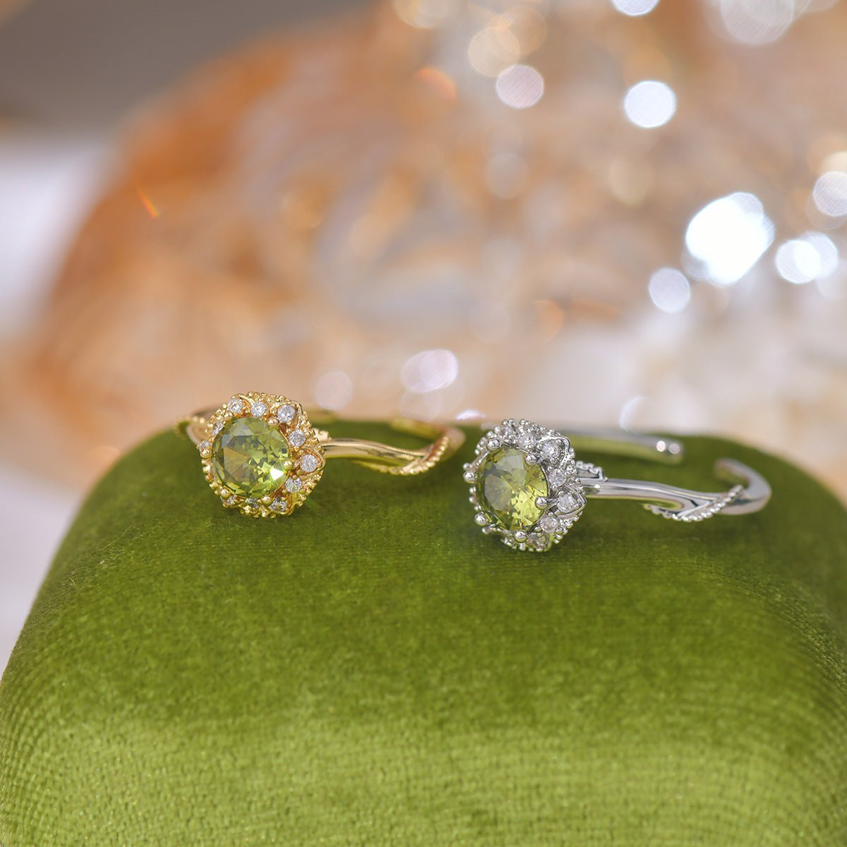 Twist Peridot Ring In Gold - Gold - Plated - Abbott Atelier