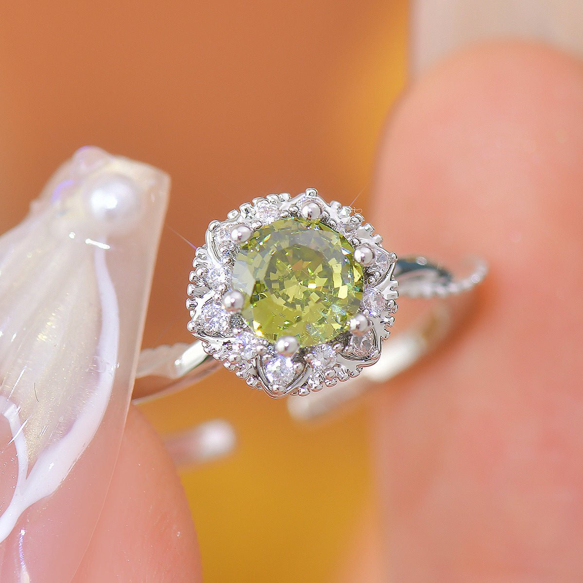 Twist Peridot Ring In Silver - Gold - Plated - Abbott Atelier