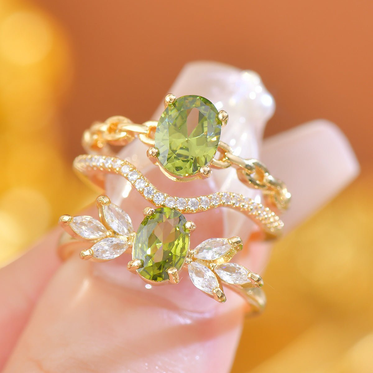 Vera Peridot Ring - Gold - Plated - Abbott Atelier