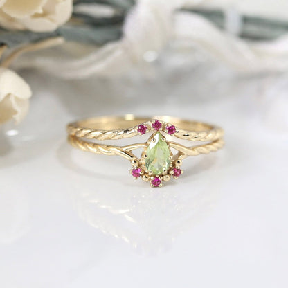 Verdant Reverie Ring Set - Gold - Plated - Abbott Atelier