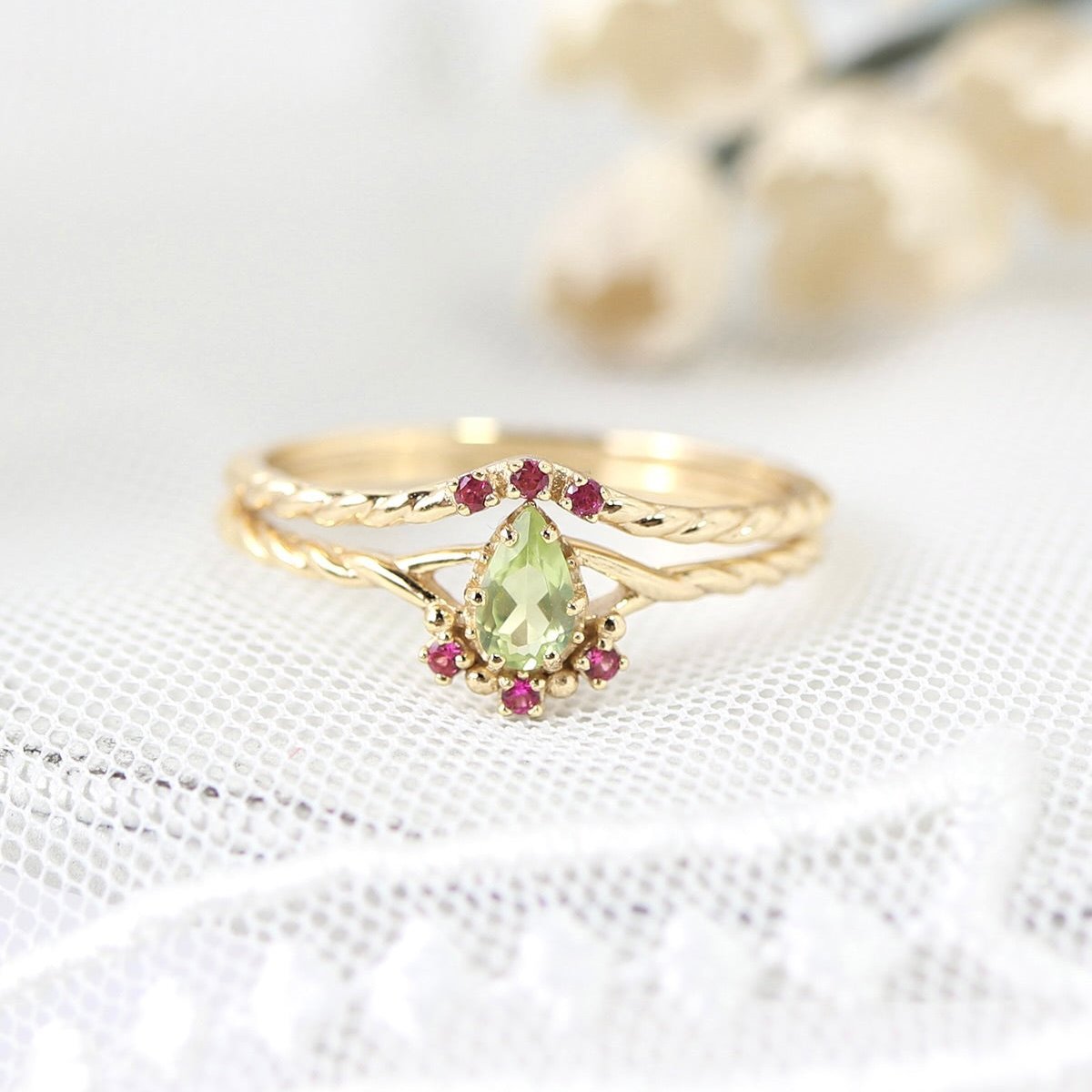 Verdant Reverie Ring Set - Gold - Plated - Abbott Atelier