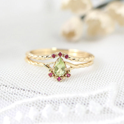 Verdant Reverie Ring Set - Gold - Plated - Abbott Atelier