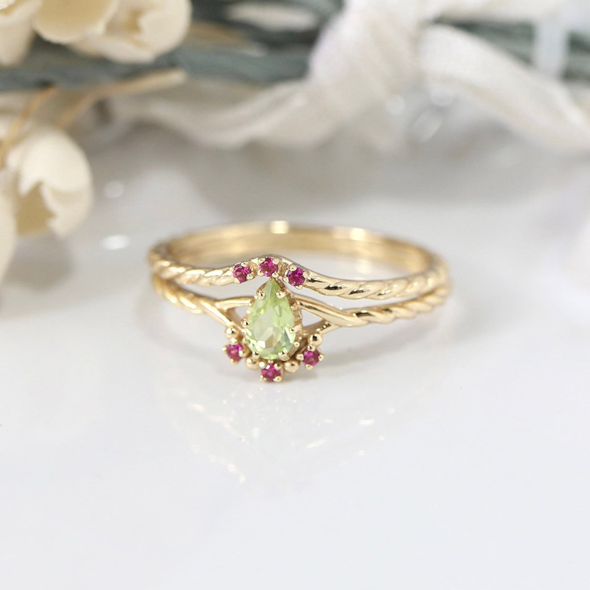 Verdant Reverie Ring Set - Gold - Plated - Abbott Atelier