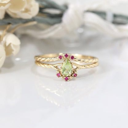 Verdant Reverie Ring Set - Gold - Plated - Abbott Atelier