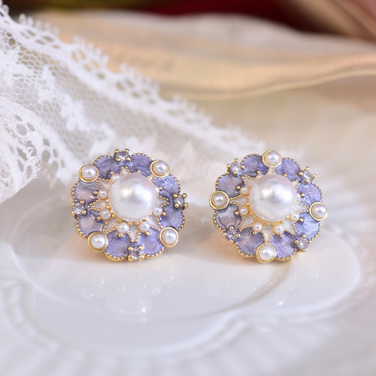 Vintage Baroque Earrings - Hypoallergenic - Abbott Atelier