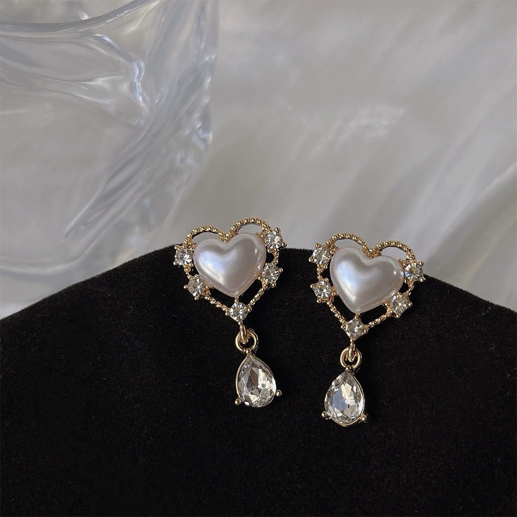 Vintage Heart Earrings - Carol - Hypoallergenic - Abbott Atelier