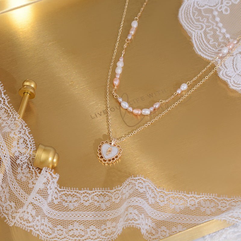 Retro Lace Two-tone Gold Necklace [40+5cm] shops