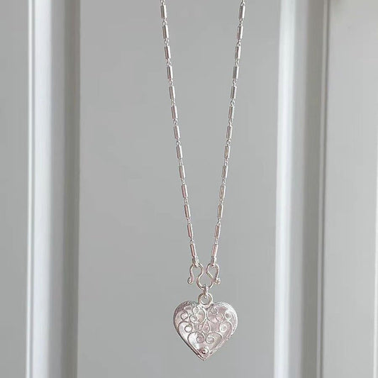 Vintage Heart Necklace - Silver Plated - Abbott Atelier