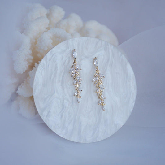 Willow Drop Earrings - Sterling Silver Posts - Abbott Atelier